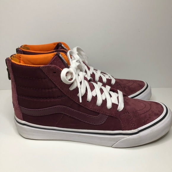 Vans Shoes - Vans Sk8-Hi High Top Slim Zip Port Maroon Sneakers